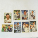 8 1952 Bowman Baseball Cards