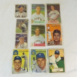 10 1950's Era Bowman Baseball Cards