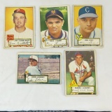 5 1952 Topps Baseball Cards