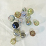 Indian, Swirl and other antique marbles