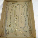 Collection of vintage watch fobs and chains