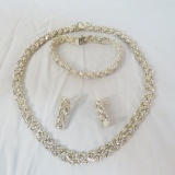 PREMEX MP76 Sterling necklace, bracelet, earrings