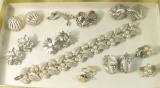 Vintage silver tone Crown Trifari jewelry