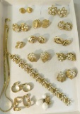 Vintage gold tone and pearl Crown Trifari jewelry