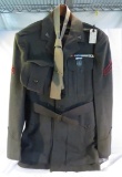Korean War US Marine Corps Uniform with insignia