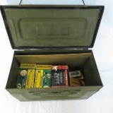 Ammo can with assorted .22 and 16GA