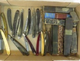 Antique straight razors- some with boxes