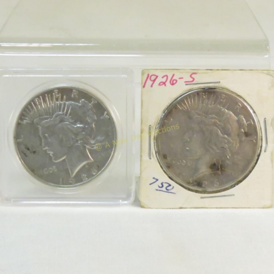 2 1926 S Peace Silver Dollar