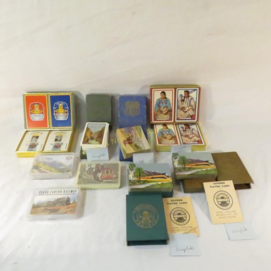 SP, UP, GN, SF & Western Railroad playing cards
