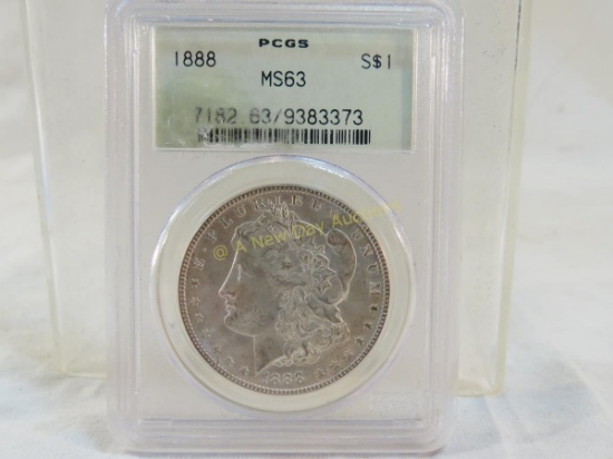 1888 Morgan Silver Dollar PCGS Graded MS63