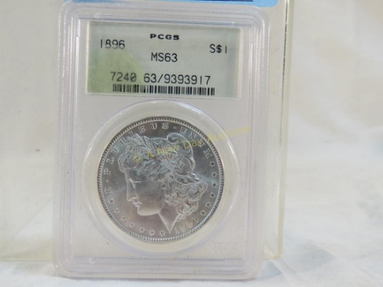 1896 Morgan Silver Dollar PCGS Graded MS63