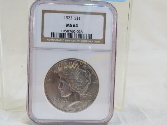 1923 Peace Silver Dollar NGC Graded MS64