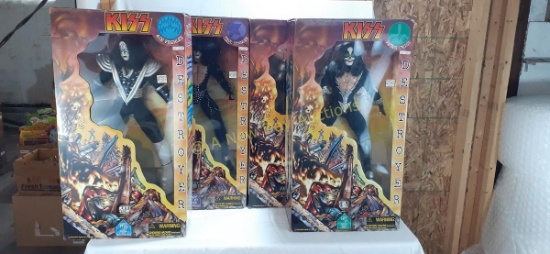 Set of 4 1998 KISS 36" Action Figures in boxes