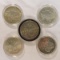 5 1921 Morgan Silver Dollars