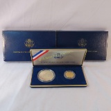 1987 US Constitution Proof set $5 gold & $1 silver