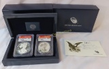 2012 S Silver Eagle 2 coin silver proof set PR69