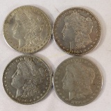 4 Morgan Silver Dollars 1890 O,1896 O,1899 S,1900