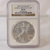 2007 W American Silver Eagle NGC MS69