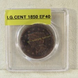 1850 Large Cent EF