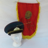 Modern Russian Military Cap & Window Flag