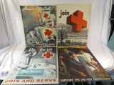 4 1940 & 1950's Red Cross Lithos