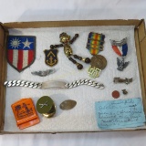 Boy Scout, US military & other insignia- sterling