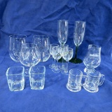 Assorted Crystal and non crystal bar ware