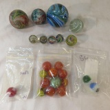 Vintage and modern marbles- assorted sizes
