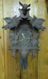 Vintage carved wooden cuckoo clock
