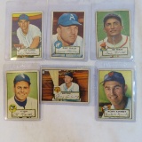 6 1952 Topps Baseball Cards