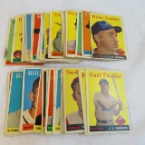 56 1958 Topps Baseball Cards - some stars