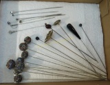 Antique hat pins- some sterling