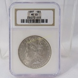 1897 Morgan Silver Dollar NGC Graded MS63