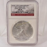 2011 Eagle 25th Anniversary NGC Graded MS70