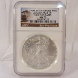 2012 S American Silver Eagle NGC Graded MS70