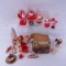 Plastic Santa's and vintage Christmas Collectibles