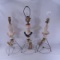 3 Vintage Lady Lamps bases - untested