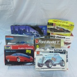7 Plastic Car Model Kits - Riviera, Corvette