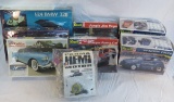 8 Sealed Plastic Car Model Kits - Funny Car, BMW