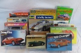 13 Plastic Car Model Kits- Shelby, Charger