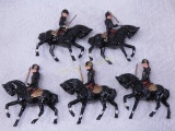 Metal soldiers on horses- marked England