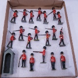 Britains metal soldiers and guard house