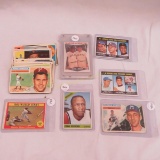 24 1950-60's Era baseball Cards- Spahn, Robinson