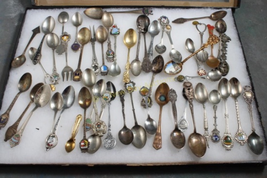 Vintage Souvenir Spoons & Forks (40) Plus in Riker