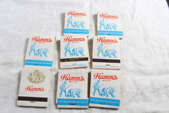 (8) Vintage Hamm's Beer Advertising Matchbooks