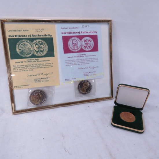 Elvis & American Eagle commemorative coins