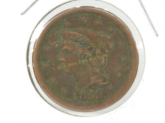 1853 Braided Hair Large Cent