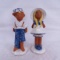 Red Wing Girl #1121 & Boy Statues 8.5