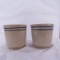 2 Red Wing Gray-Line blue banded beater jars