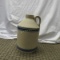 Blue banded wide mouth cone top jug